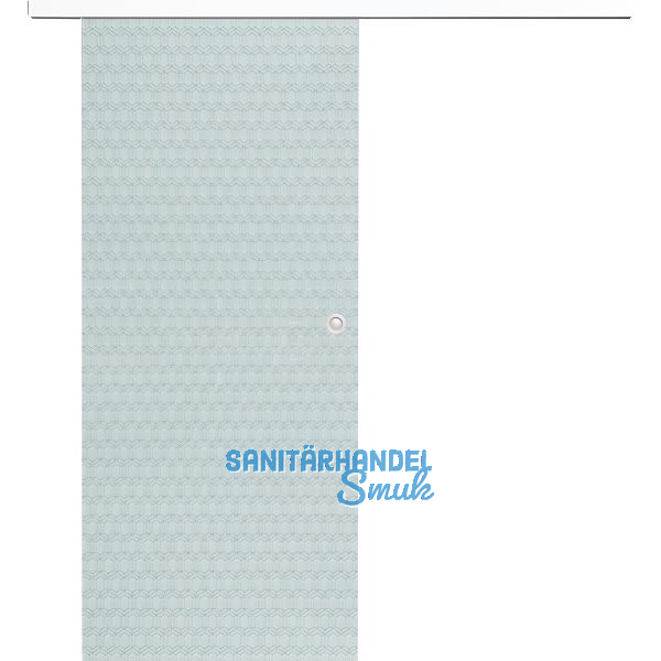 Glasschiebet�r Set Smaragd klar, Inlay wei�, Muschelgriff silber, 820