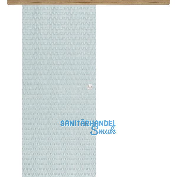 Glasschiebet�r Set Smaragd klar, Inlay Risseiche, Muschelgriff silber, 920