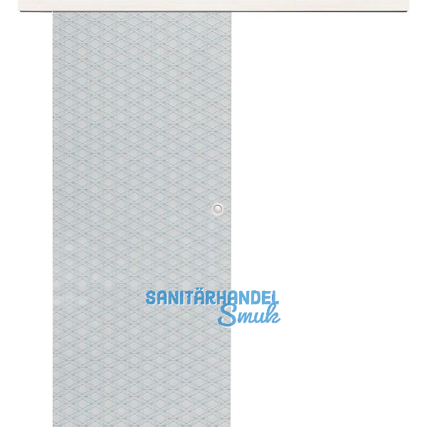 Glasschiebet�r Set Brillant klar, Inlay Bianco, Muschelgriff silber, 920