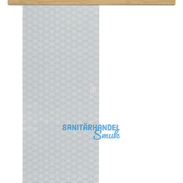 Glasschiebet�r Set Brillant klar, Inlay Eiche, Muschelgriff silber, 920