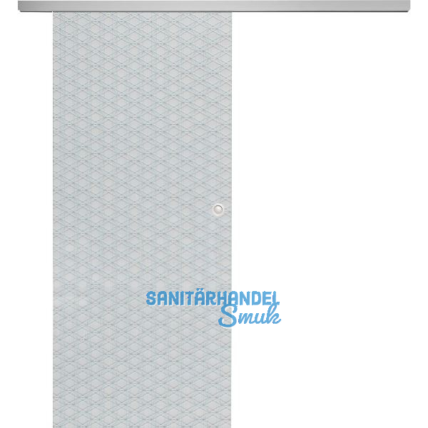 SOLIDO Glasschiebet�r Set Edelstein Brillant klar, Muschelgriff silber, 720