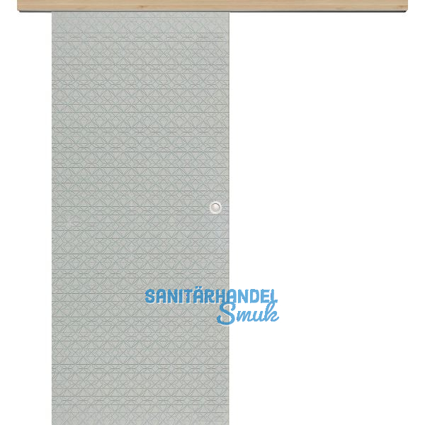 Glasschiebet�r Set Diamant klar, Inlay Achat, Muschelgriff silber, 720 mm