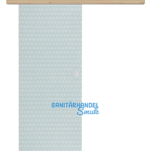 Glasschiebet�r Set Smaragd klar, Inlay Achat, Muschelgriff silber, 720 mm