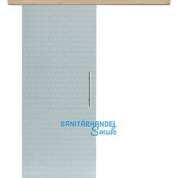 Glasschiebet�r Set Smaragd wei�, Inlay Achat, Sto�griff silber, 720 mm