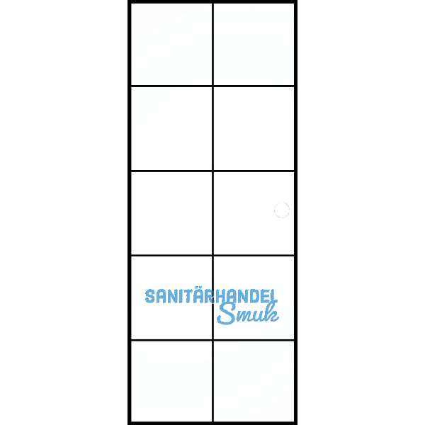 SOLIDO Ganzglas Schiebet�r Industry Black 5, Muschelgriff Bohrung, 820x2100