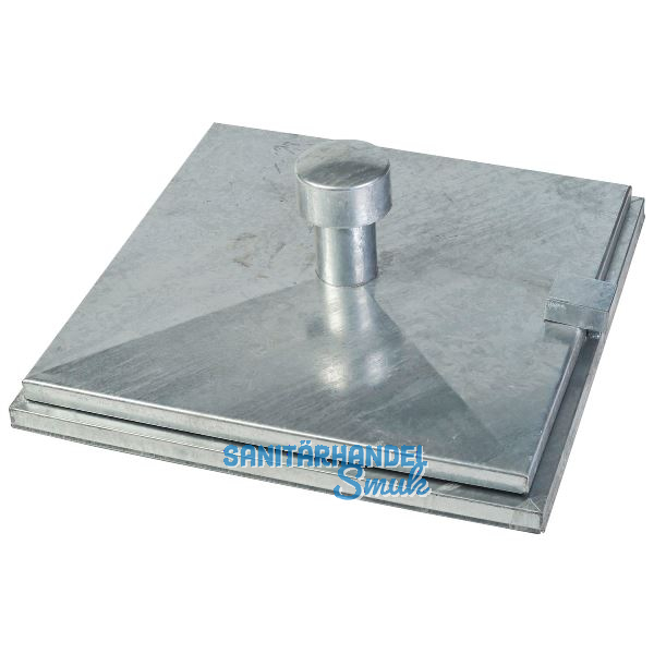 Brunnenschachtabdeckung vollbadfeuerverzinkt 800/800 mm mit Entl�ftungsrohr