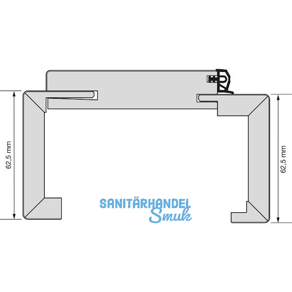 SOLIDO Smart Fertigholzzarge CPL Schwarz Links 600/2010/150 mm