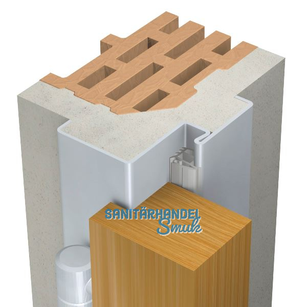 DOMOFERM Stahleckzarge Profil 22 M mit Bodeneinstand, 1000/2000 mm