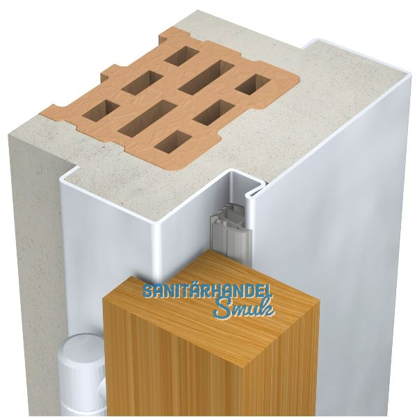 DOMOFERM Stahlumfassungszarge Profil 42 M mit Bodeneinstand, 1000/2000/295 mm