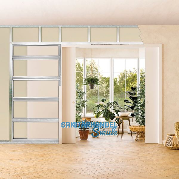 ECLISSE UNICO Schiebet�reinbaukasten Trockenbau 2-flg. Breite 100, 2400/2000