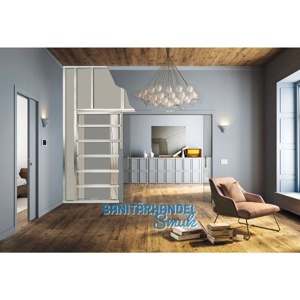 ECLISSE UNICO LUCE Schiebet�reinbaukasten Trockenbau 2-flg. Breite 150,1800/2000