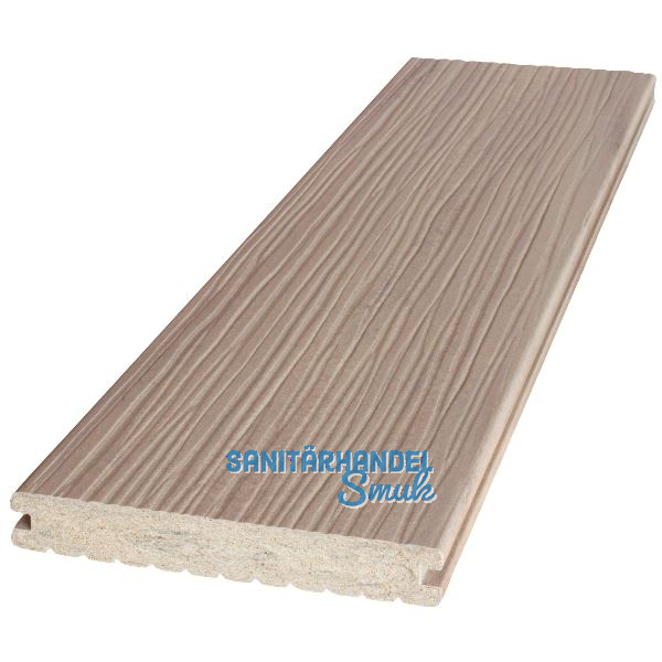K&R WPC Terrassendiele Vollprofil 140 hellbeige, 21x140x5000mm