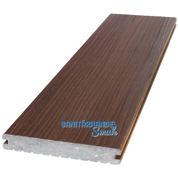 K&R WPC Terrassendiele Vollprofil 140 nussbraun, 21x140x5000mm