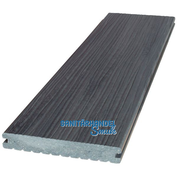 K&R WPC Terrassendiele Vollprofil 140 grau, 21x140x4000mm