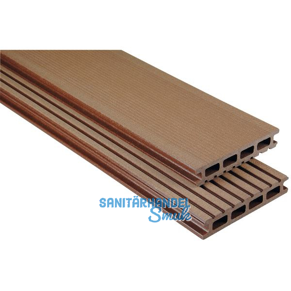 KOVALEX WPC Terrassendiele Hohlkammerprofil braun geb�rstet, 26x145x4000mm