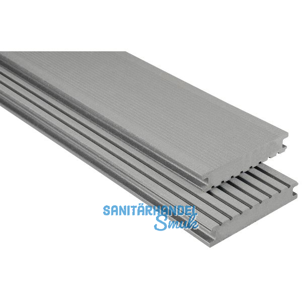 KOVALEX WPC Terrassendiele Vollprofil grau geb�rstet, 26x145x5000mm