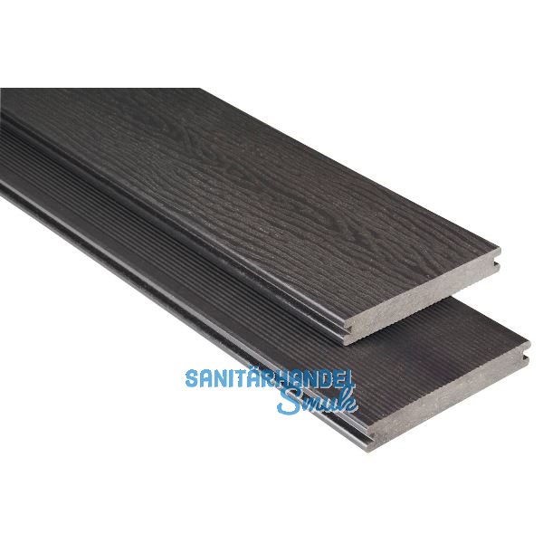 KOVALEX WPC Terrassendiele Vollprofil graubraun unbehandelt, 20x145x6000mm