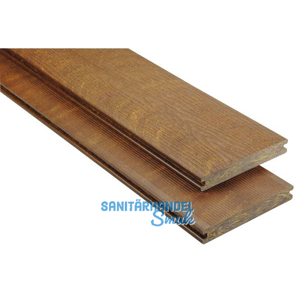 KOVALEX WPC Terrassendiele Vollprofil Walnuss mattiert, 20x145x5000mm