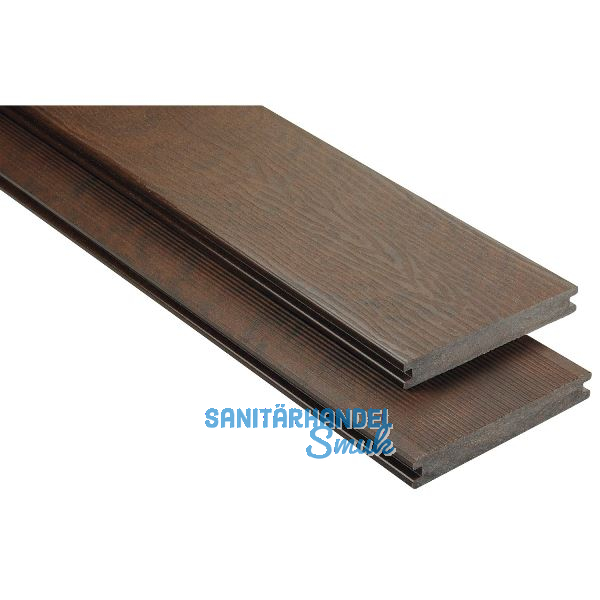 KOVALEX WPC Terrassendiele Vollprofil Kastanie mattiert, 20x145x6000mm