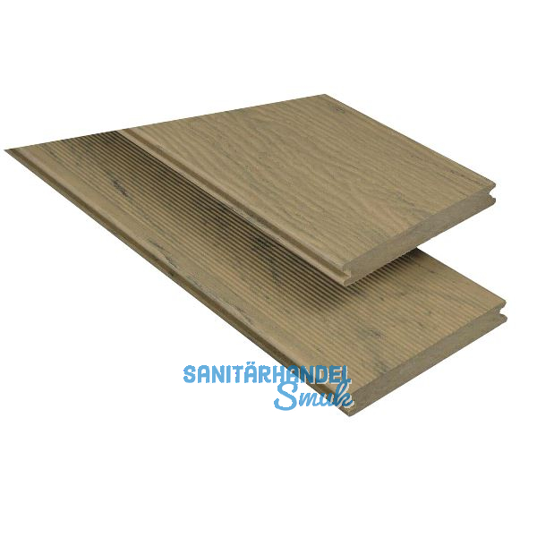 KOVALEX WPC Terrassendiele Vollprofil Samtesche mattiert, 20x145x4000mm
