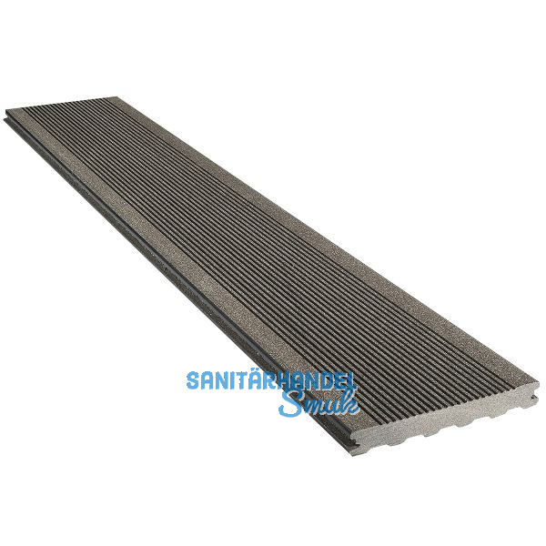 SILVADEC Terrassendiele Elegance gerillt Anthrazit, 23x138x4000mm