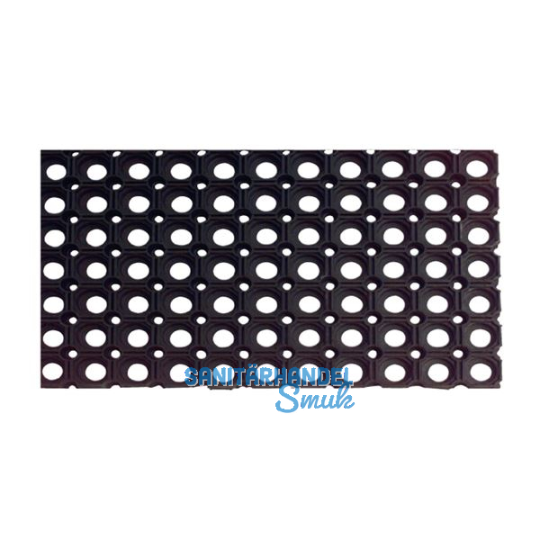 Ringgummimatte schwarz offen 1500x1000x23 mm