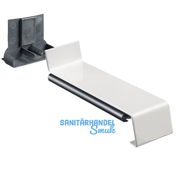 Verbinder Standard 25 mit Dichtteil Alu wei� lackiert gerader Sto� 150 mm