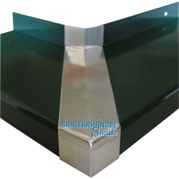 Verbinder Standard 25 mit Dichtteil Alu wei� lackiert 90� Au�enecke 360 mm