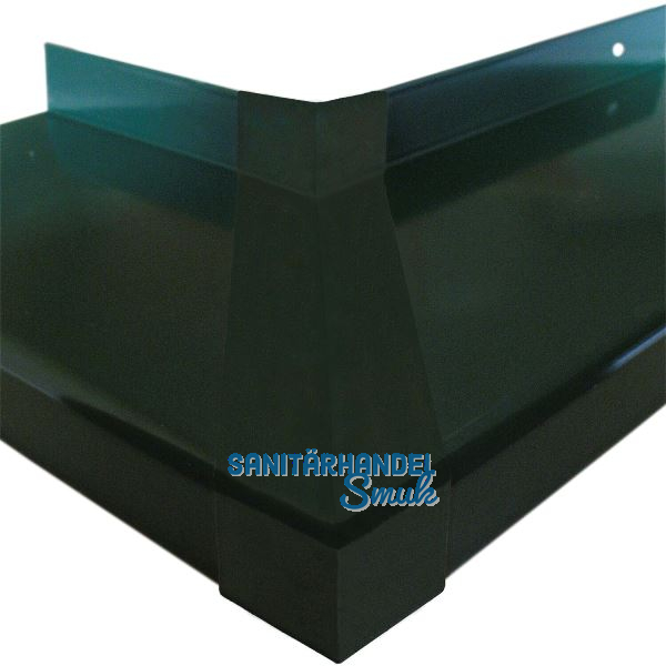 Verbinder Standard 25 mit Dichtteil Alu anthrazit lackiert 90� Au�enecke 165 mm