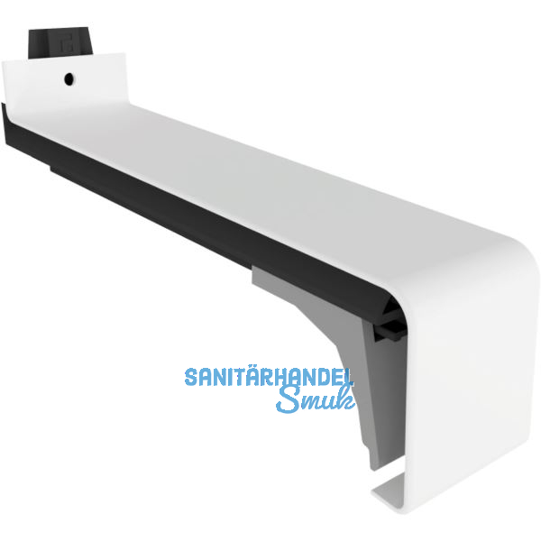 Verbinder Soft 40 mit Dichtteil Alu wei� lackiert gerader Sto� 320 mm