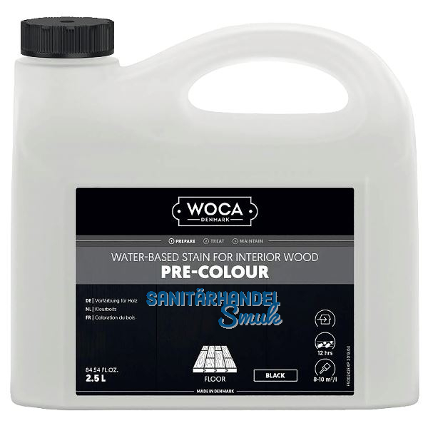 WOCA Pre-Colour Beize schwarz, 2,5 Liter