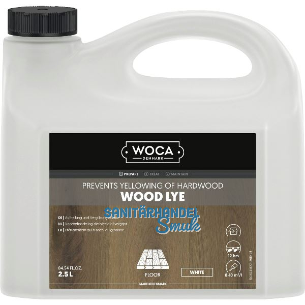 WOCA Holzlauge wei� 2,5 Liter