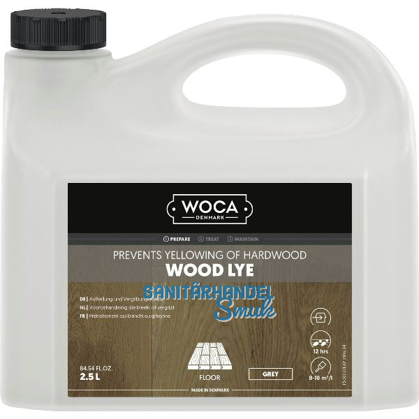 WOCA Holzlauge grau 2,5 Liter