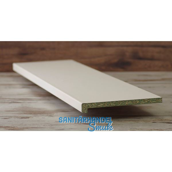 Innenfensterbank wei� mit Nase, Ausladung 450 mm