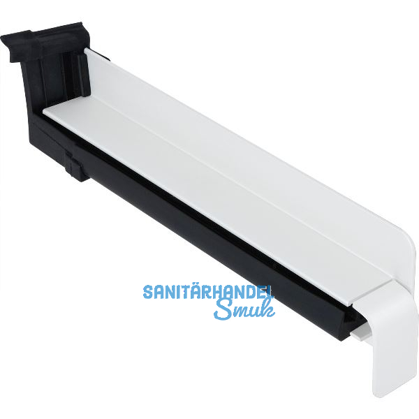 Seitenabschluss BF2504 mit Dichtteil f�r Sichtbeton Alu wei� lackiert 180 mm