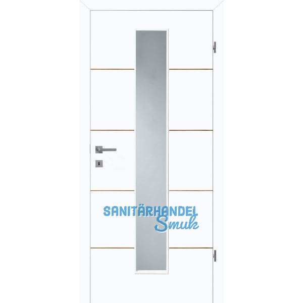 DANA Linus 4 Innent�re wei� lackiert Eichen Lisenen GL Rechts TBA 900/2030 mm