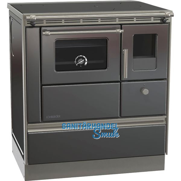 LOHBERGER Festbrennstoffherd Rega 75 Edelstahl