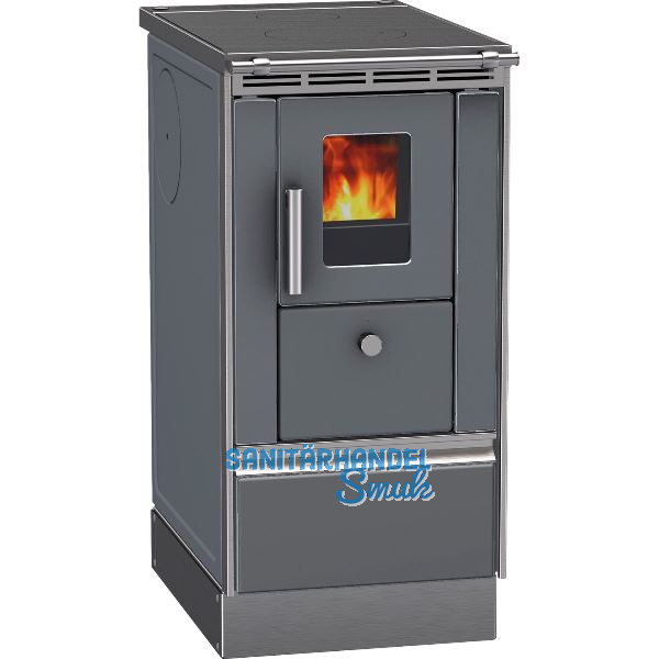 LOHBERGER Festbrennstoffherd Rega 40, Anthrazit-metallic