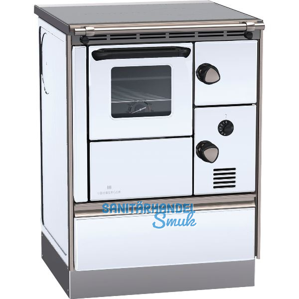 LOHBERGER Festbrennstoffherd Rega 60, Wei�