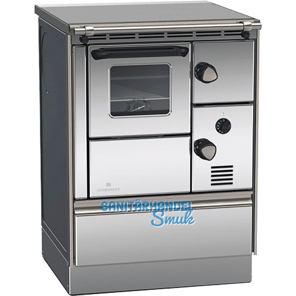 LOHBERGER Festbrennstoffherd Rega 60, Anthrazit-metallic