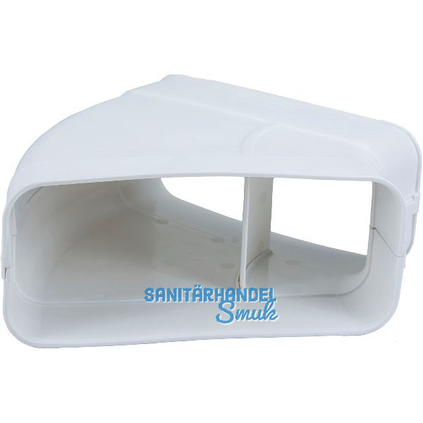 OPTIMAIRO Flachkanalbogen 45� waagerecht 222 x 89 Kunststoff wei�