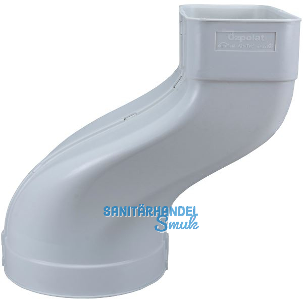 OPTIMAIRO �bergangsst�ck versetzt 222 x 89/NW 150 Kunststoff wei�