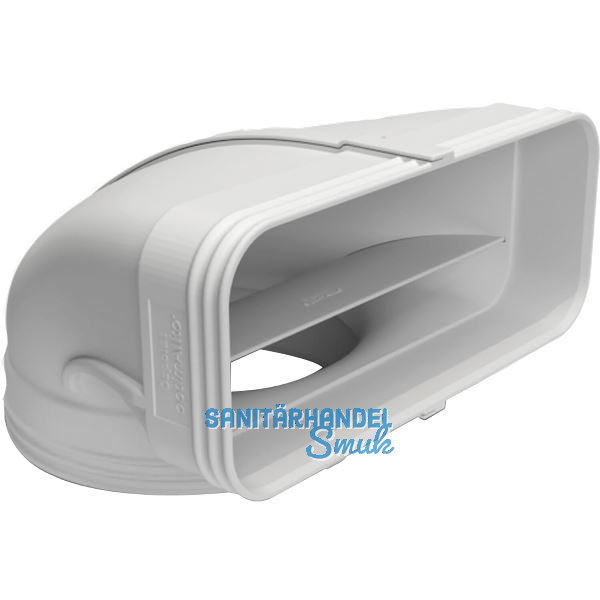 OPTIMAIRO Umlenkst�ck flach 222 x 89/NW 150 Kunststoff wei�