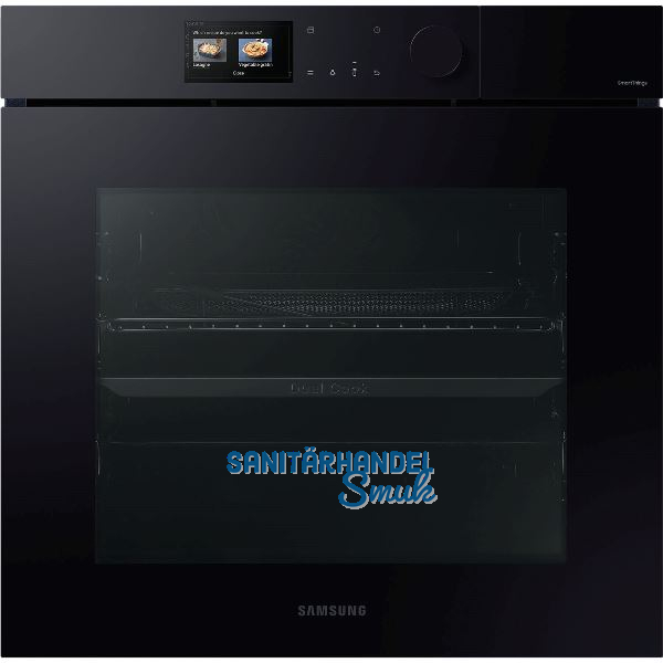 SAMSUNG Dampfbackofen Dual Cook Steam NV7B7997AAK grifflos Schwarz