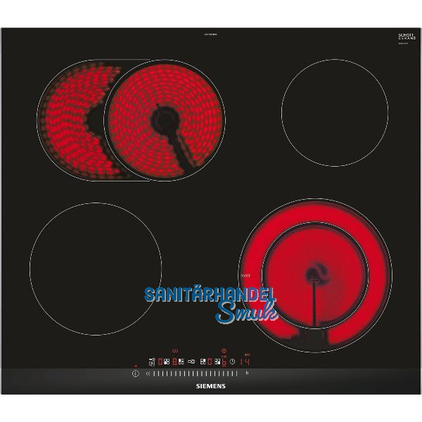 SIEMENS Kochfeld ET675FNP1E Glaskeramik Strahlungsheizung autark