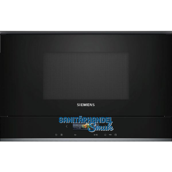 SIEMENS Einbau-Mikrowelle mit Grillfunktion BE732R1B1 Schwarz