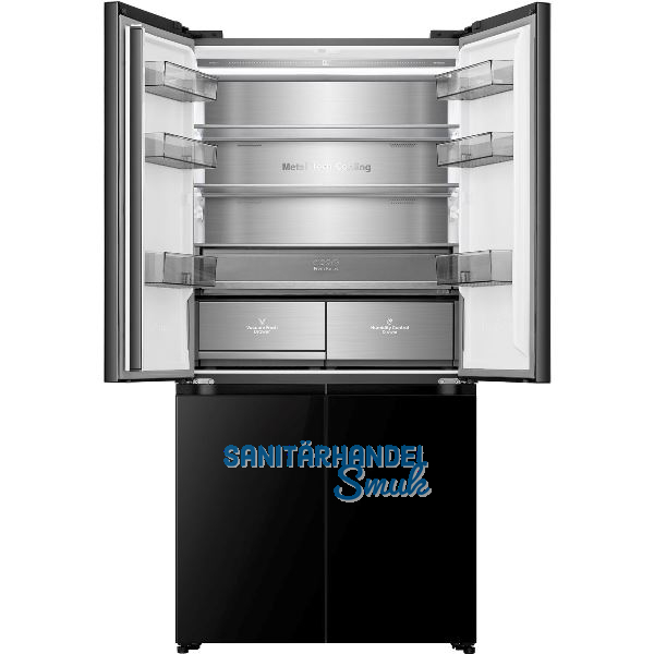 HISENSE French Door K�hl-Gefrierkombination RQ768N4GBE Schwarz