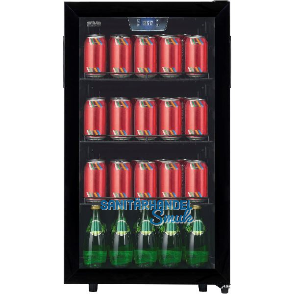 SILVA Stand-Getr�nkek�hlschrank G-KS 1696 sw mit Glast�r Schwarz