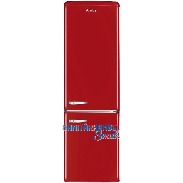 AMICA Retro Stand-K�hl-Gefrierkombination KGCR 387 100 R Rot