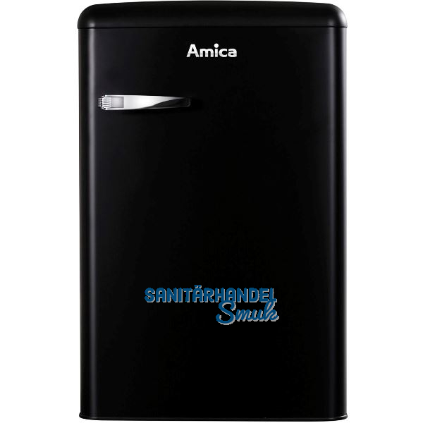 AMICA Retro Stand-K�hlschrank KS 15617 MS mit Gefrierfach Matt Schwarz